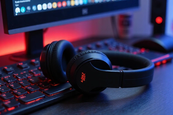 Sleek gaming headphones